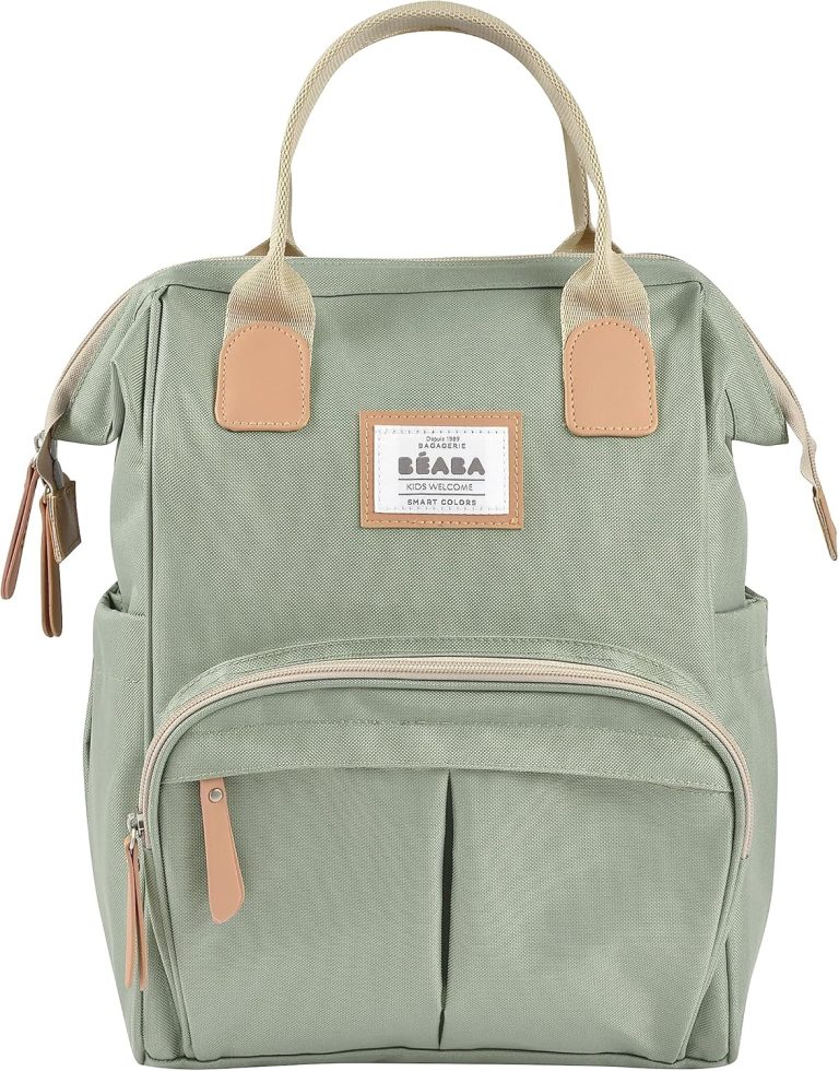 Béaba, Sac à Dos à Langer pour Bébé Wellington, Grande capacité, Tapis à langer inclus, Poches isothermes