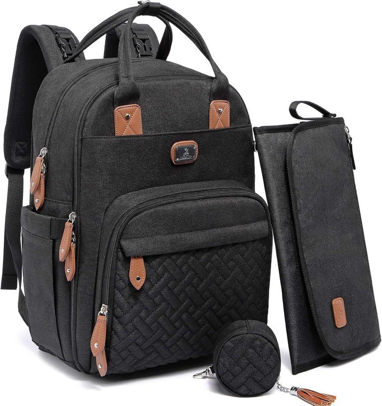 Dikaslon Sac a Langer Bebe, Sac à Langer à Dos Grande Capacité 18 Poches, Polysteer Déperlant