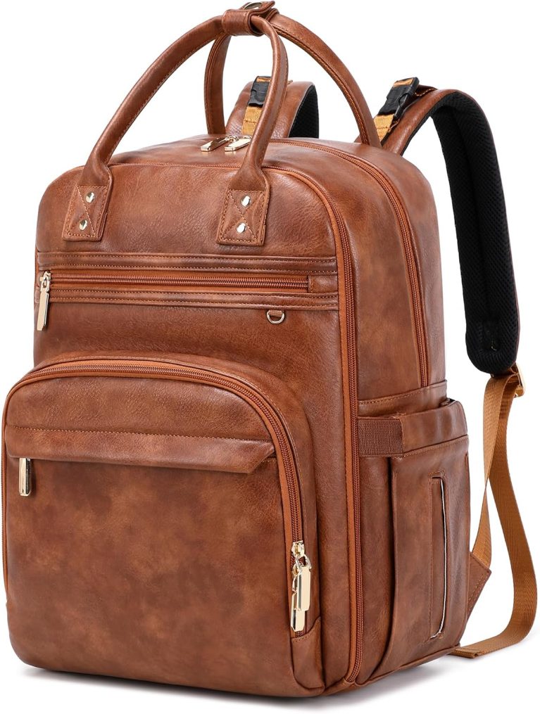 LORADI Grande Capacité 18 Poches Sacs à dos à langer, Clip pour poussette, housse de voyage pour bagages, 4 poches isolantes