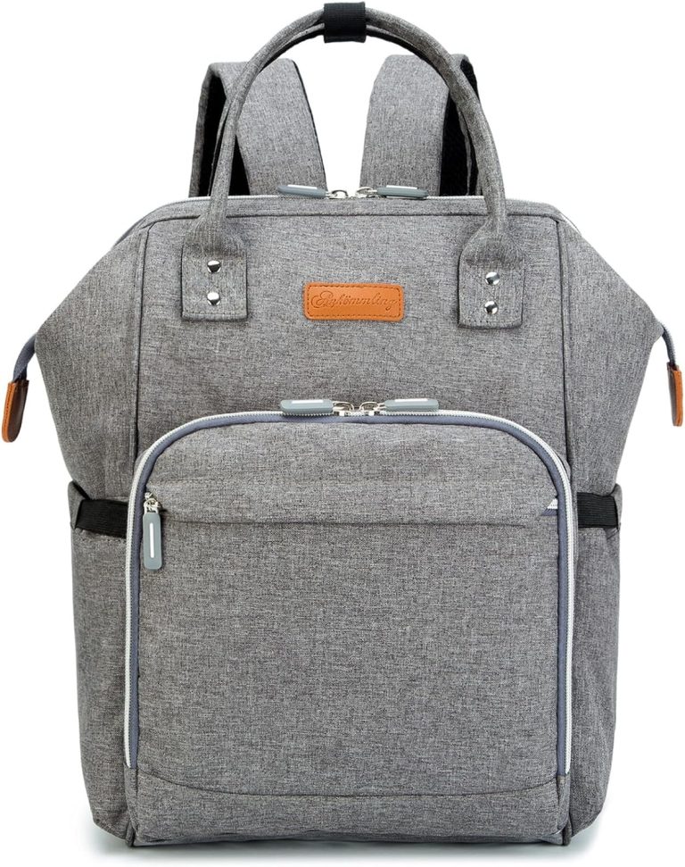 Sac à dos à langer pour bébé nongxiang, multifonctionnel de grande capacité, avec poche isotherme, sangle d'épaule réglable, 2 attaches poussette